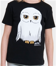 Dětské tričko Harry Potter: Hedwig (výška 122-134 cm) černá bavlna