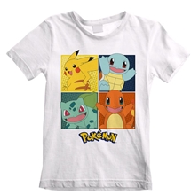 Dětské tričko Pokémon: Squares (5-6 let) bílé bavlna