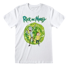 Pánské tričko Rick And Morty: Portal (2XL) bílé bavlna