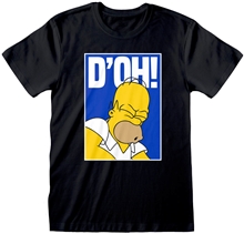 Pánské tričko The Simpsons Simpsonovi: Doh (S) černá bavlna
