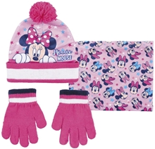 Zimní čepice, rukavice a šála Mickey Mouse: Minnie Mouse (univerzální)