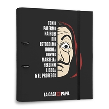 Kroužkový pořadač La Casa De Papel Papírový dům: Premium (28 x 32 x 7 cm)