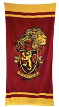 Osuška - ručník Harry Potter: Nebelvírský lev (75 x 150 cm) červená bavlna