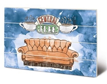 Obraz Friends Přátelé: Central Perk Sofa malba na dřevě (40 x 59 cm)
