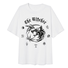 Dámské oversize tričko The Witcher Zaklínač: Symbol (M) bílá bavlna