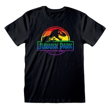 Pánské tričko Jurassic Park Jurský Park: Logo Pride (L) černá bavlna