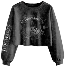 Dámská croptop mikina Harry Potter: Bradavické souhvězdí (XL) šedá