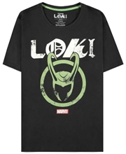 Pánské tričko Marvel Loki: Logo (L) černá bavlna