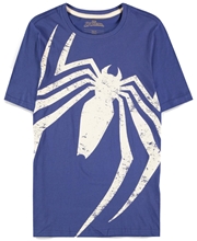 Pánské oversize tričko Marvel Spiderman: Acid Wash (L) modrá bavlna