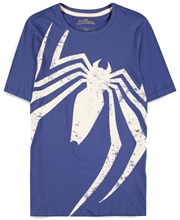 Pánské oversize tričko Marvel Spiderman: Acid Wash (XL) modrá bavlna