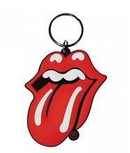 Pryžová klíčenka - přívěsek na klíče Rolling Stones: Jazyk (4,5 x 6 cm)