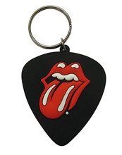 Pryžová klíčenka - přívěsek na klíče Rolling Stones: Trsátko (4,5 x 6 cm)