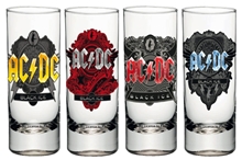 Štamprle sklenice AC/DC: Set 4 kusů (objem 50 ml)