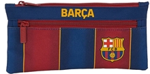 Dvojitý penál na tužky FC Barcelona: Dva zipy (22 x 11 cm) modrý polyester