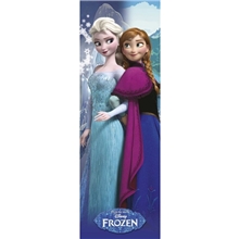Plakát na dveře Frozen Ledové království: Sestry Anna a Elsa (53 x 158 cm) 150 g