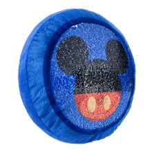 Dětský proměňovací polštář s flitrama Disney: Mickey Mouse (34 x 30 cm) modrý polyester