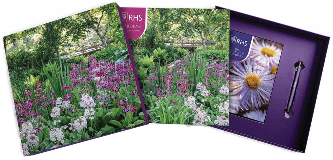 Dárkový set RHS - Royal Horticultural Society kalendář - diář - propiska (32 x 32 x 14 cm)