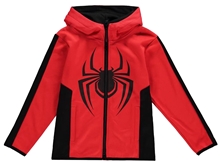 Dětská mikina s kapucí Marvel Spiderman: Miles Morales (výška 158-164 cm) červený polyester