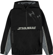 Dětská mikina s kapucí Star Wars Hvězdné války: Logo (výška 134-140 cm) černý polyester