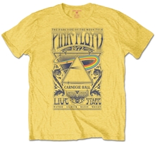 Pánské tričko Pink Floyd: Carnegie Hall Poster (XL) žlutá bavlna