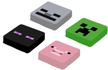 Set 4 náhradních multipixelů Minecraft: Faces (1,5 x 1,5 cm)
