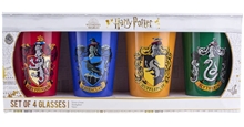 Sklenice Harry Potter (4 ks) - Bradavické koleje (Hogwarts House Crest)