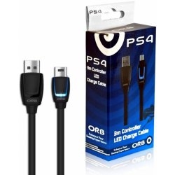 ORB USB Charge and Play LED Cable 3M (PS4/X1)