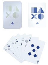 Hrací karty Playstation v plechové krabičce: Symboly (8 x 14 x 4 cm)