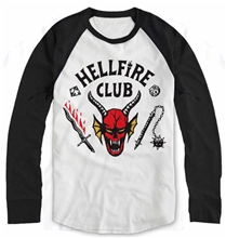 Pánské tričko Stranger Things: Hellfire Club Crest (M) bílá bavlna