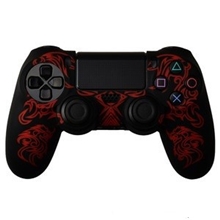 Silikonový obal Dragon (černá/červená) (PS4)