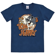 Pánské tričko Tom and Jerry: Logo (S) modré bavlna