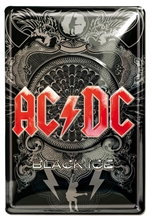 Plechová dekorativní cedule na zeď AC/DC: Black Ice (20 x 30 cm)