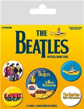 Placky The Beatles: Yellow Submarine set 5 kusů (25 mm 38 mm)