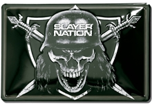 Zinková 3D dekorativní cedule na zeď Slayer: Slayer Nation Logo (20 x 30 cm)