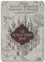Dekorační cedule na zeď Harry Potter: Marauders Map Hogwarts Castle (15 x 21 cm)