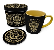 Dárkový set v plechové krabičce Harry Potter: Gringotts (objem hrnku 370 ml)