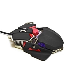 Herní myš Red Fighter 10tl., drátová, USB, černá, 4000DPI