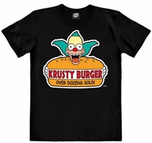 Pánské tričko The Simpsons: Krusty The Clown - Krusty Burger (L) černé