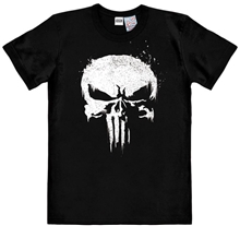 Pánské tričko Punisher: TV Skull Marvel Comics (2XL) černá bavlna
