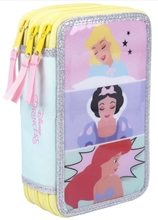 Školní trojdílné pouzdro Disney Princess: 43 položek (13 x 20 x 7 cm)