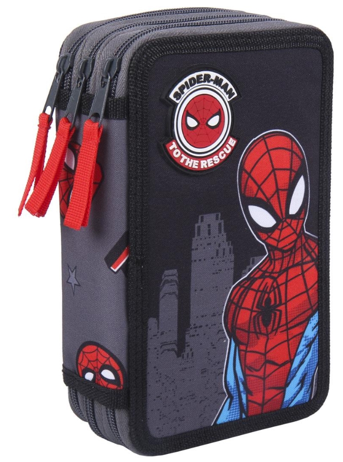 Školní trojdílné pouzdro Marvel Spiderman: 43 položek (13 x 20 x 7 cm)