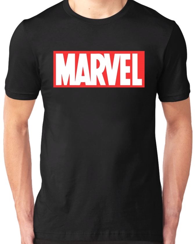 Pánské tričko Marvel: Logo (L) černá bavlna