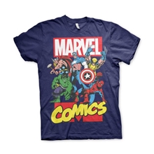 Tričko Marvel Comics - Hrdinové, modré
