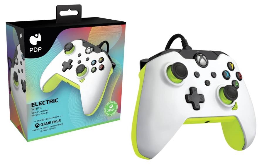 PDP Wired Controller - Electric White (Yellow) (XSX/X1/PC)