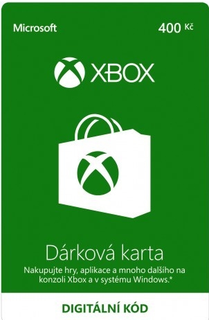 Dárková karta Xbox 400 Kč CZ