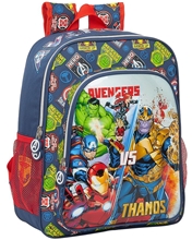 Junior dětský batoh Marvel Avengers: Heroes Vs Thanos (objem 15 litrů 38 x 32 x 12 cm) modrý polyester