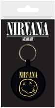 Přívěsek na klíče Nirvana: Smiley (5 x 6 cm) textílie