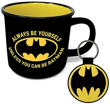 Dárkový set DC Comics Batman: Always Be Yourself Unless You Can Be Batman hrnek-přívěsek (objem hrnku 315 ml)