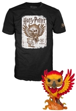 Pánské tričko se sběratelskou figurkou Harry Potter: Brumbálův patron (S figurka 9 cm) černá bavlna