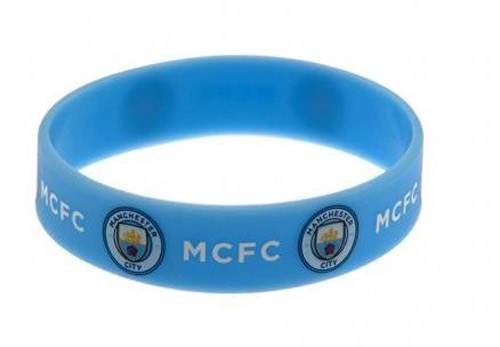 Silikonový náramek FC Manchester City (průměr 7 cm) modrý